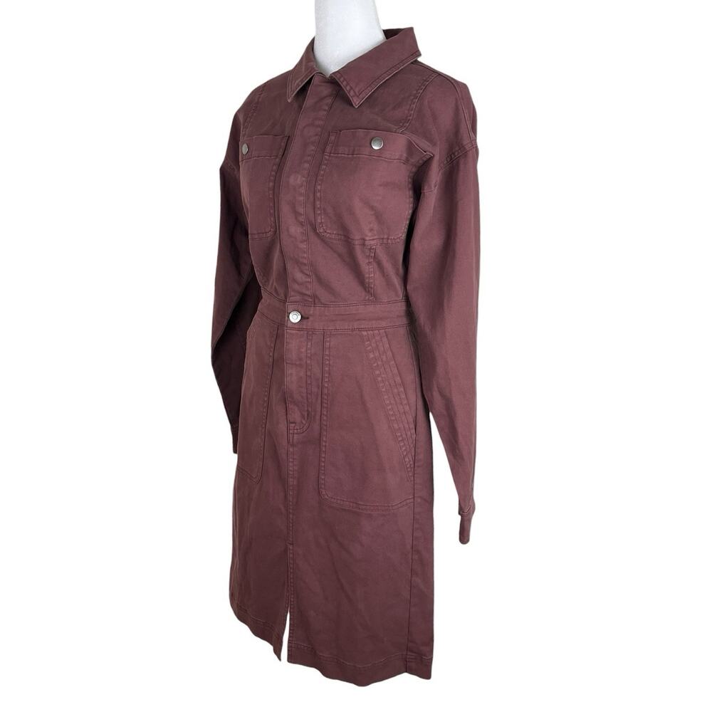 Pistola Mini Denim Dress Mauve Long Sleeve Structured Urban Utility Sz Small NWT - Picture 5 of 9